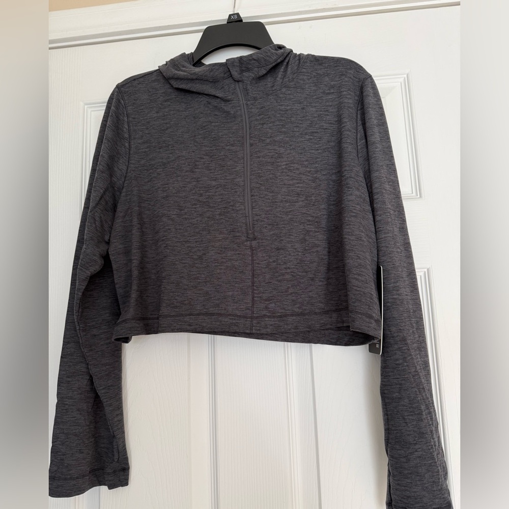 Yogalicious Charcoal Cropped Hoodie